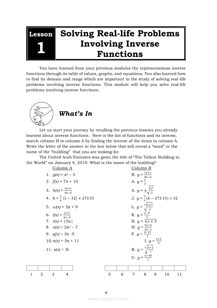 General Mathematics Module 15 Solving Real life Problems Involving 