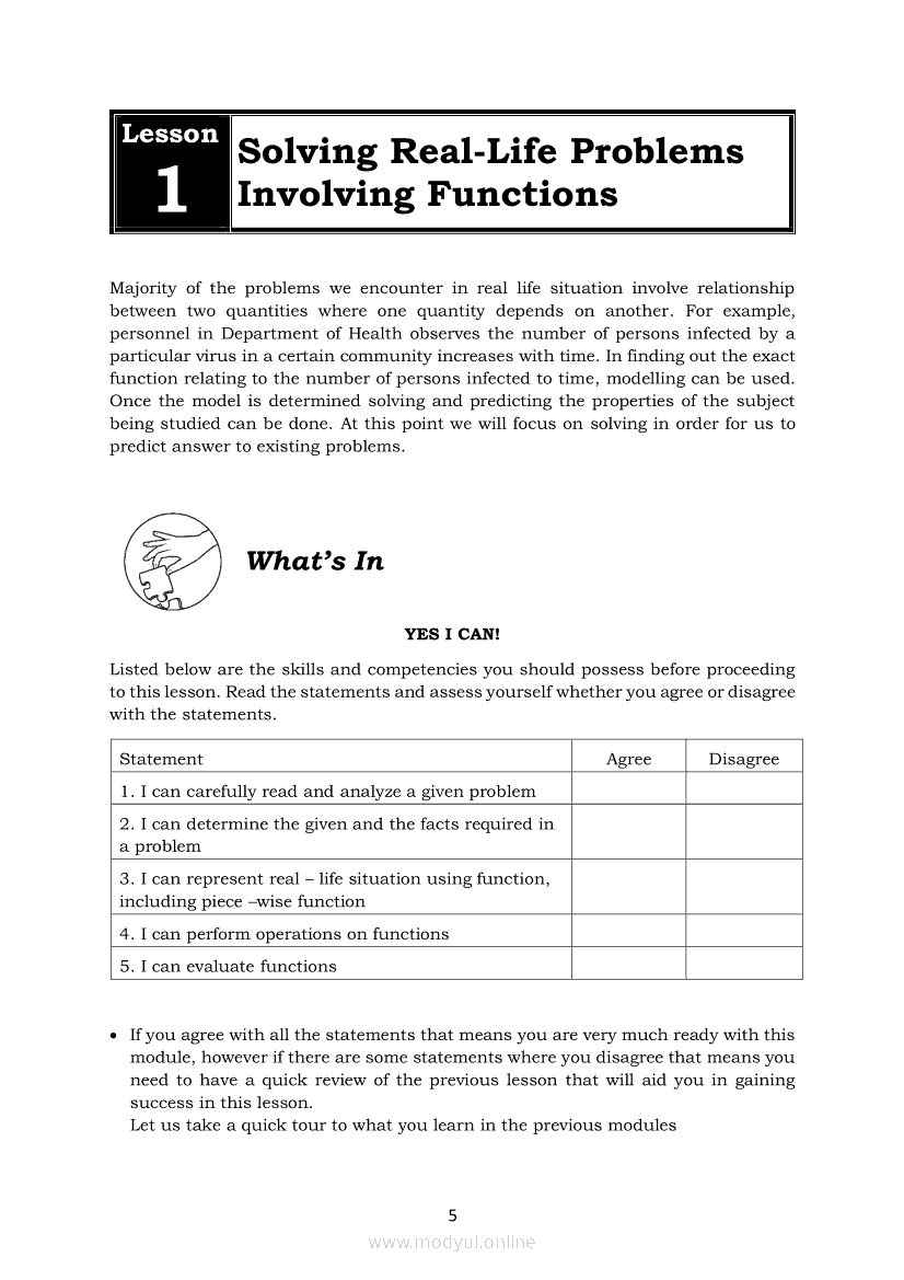 function problem solving examples with answers pdf grade 11