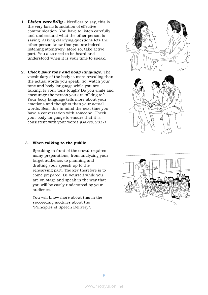 Oral Communication In Context Module 5 Types Of Speech Context SHS 