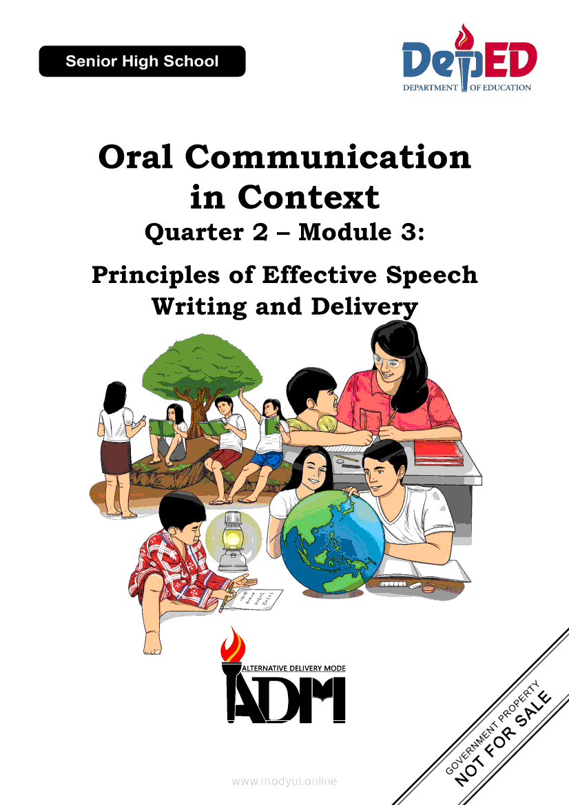 oral communication in context speech writing process